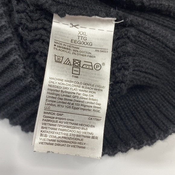 Gap Black Halter High Neck Knit Tank Top XXL - Picture 4 of 4